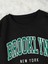 Brooklyn New York Baskılı Bisiklet Yaka Ünisex Oversize Sweatshirt 2