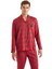 Uzun Kol Önden Düğmeli Erkek Pijama Takım 40592 3