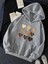 Kalp Baskılı Kapüşonlu Sweatshirt Oversize Kesim 1