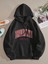 Brooklyn New York Baskılı Ünisex Kapüşonlu Oversize Sweatshirt 1