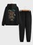 Oversize Gri No Fears Baskılı Kapüşonlu 3 Iplik Sweatshirt 1