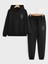 Oversize Gri No Fears Baskılı Kapüşonlu 3 Iplik Sweatshirt 2