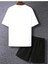 Erkek Basic Düz Sokak Stili Siyah Beyaz Şort T-Shirt Takım Oversize Salaş 1