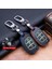 C-Kırmızı Hyundai Creta I10 I20 Tucson Elantra Santa Fe Için Parlak Deri Araba Uzaktan Kumanda Flip Anahtar Kabuk Kılıfı Oto Anahtarlık Kapak Case - El Dikişi (Yurt Dışından) 4