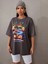 Füme Oversize T-Shirt Surf's Up Baskılı 3