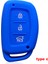 C Tipi Mavi Hyundai Solaris Accent IX25 Creta Elantra IX35 Tucso Verna I10 I20 I40 Anahtarlık Araba Aksesuarları Key Case (Yurt Dışından) 1