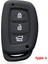 C Tipi Siyah Hyundai Solaris Accent IX25 Creta Elantra IX35 Tucso Verna I10 I20 I40 Anahtarlık Araba Aksesuarları Key Case (Yurt Dışından) 1