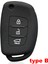 Siyah Tip B Hyundai Solaris Accent IX25 Creta Elantra IX35 Tucso Verna I10 I20 I40 Anahtarlık Araba Aksesuarları Key Case (Yurt Dışından) 1