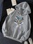 Tüy Baskılı Oversize Sweatshirt 1