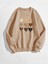 Kadın Oversize Beyaz Kalp Baskılı 3iplik Sweatshirt 1