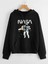Kapşonlu Uzay Baskılı Sweatshirt Oversize Içi Yünsüz 1