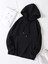 Siyah Kapüşonlu 3 Iplik Oversize Swetshirt 1