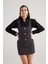 Tweed Elbise Siyah 6