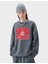 Oversize Antrasit Virginia Baskılı 3 Iplik Sweatshirt 1