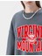 Oversize Antrasit Virginia Baskılı 3 Iplik Sweatshirt 2
