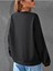Oversize Siyah Girl Gang Baskılı Sweatshirt 2