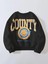 Kadın Siyah Oversize County Baskılı Sweatshirt 1