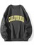 3 Iplik Oversize Antrasit Baskılı Sweatshirt 1