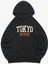 Siyah Kapşonlu Tokyo Baskılı Oversize Içi Yünsüz Sweatshirt 1