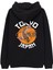 Kapüşonlu Siyah Oversize Sweatshirt Tokyo Balık Baskılı 1