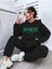 Happiness Jogger Gri Sweatshirt Alt Üst Eşofman Takımı Oversize Bisiklet Yaka 2