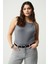 Katerbb Kadın Büyük Beden Gri Büyük Beden Bluz 3
