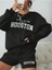 Şortlu Eşofman Takım Sweatshirt Alt Üst Takım Beyaz Oversize Bisiklet Yaka 3