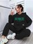 Happiness Jogger Gri Sweatshirt Alt Üst Eşofman Takımı Oversize Bisiklet Yaka 2