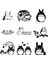 Beyaz Stil M Beden Çizgi Film Totoro Araba Sticker Vinil Decal Arka Görüş Aynası Araba Baş Motor Kapağı Pencereler Dekorasyon (Yurt Dışından) 4