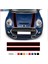 Gri ve Beyaz Mını Cooper R55 R56 R57 R58 R59 R60 R50 R52 R53 F54 F55 F56 F60 Için Araba Kaput Etiketi Motor Kapağı Ralli Çizgisi Sticker (Yurt Dışından) 2