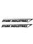 Beyaz 2 Adet Stark Industries Araba Gövde Şerit Sticker Vinil Etiket Iron Man Araba Stili Jdm Yarış, 20CM*3CM (Yurt Dışından) 3