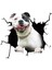 STIL16 1pc Oto Arka Cam Sticker Yavru Kırık Cam Sticker Elektrostatik 3D Simülasyon Fransız Bulldog Araba Sticker'ları (Yurt Dışından) 3