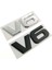 Gümüş V6 3D Araba Logo Sticker Amblemi Oto Rozeti V6 Mercedes Bmw Audi Ford Fiesta Mustang Ranger Nissan Toyota Honda Stil (Yurt Dışından) 3