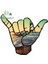 Stil F Plaj Hang Loose Sörf Hawaii Anime Komik Araba Stickerları Vinyl Jdm Bagaj Kamyon Graar Aksesuarları 13CM x 8.6cm (Yurt Dışından) 1