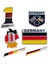 S0363 Audi Bmw Perodua Toyota Honda Nissan Ford Mazda Mercedes Araba Stil - 3D Alüminyum Almanya Sticker Alman Bayrağı Amblem Çıkartması (Yurt Dışından) 3