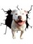 STIL13 1pc Oto Arka Cam Sticker Yavru Kırık Cam Sticker Elektrostatik 3D Simülasyon Fransız Bulldog Araba Sticker'ları (Yurt Dışından) 1