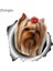 Stil A 13CM x 12.6cm Yorkshire Terrier Vinil Kişilik Sticker Yırtık Metal Etiket Hayvan Araba Sticker Pencere Tampon Evcil Köpek Araba Stil (Yurt Dışından) 1