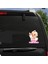 Siyah Aliauto Çizgi Araba Sticker Sevimli Bebek Arabada, Chevrolet Aveo Mitsubishi Lada Için Kırık Kaplama Çizikler Vinil Çıkartma, 17CM*13CM (Yurt Dışından) 4