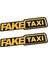 2 Adet Sarı Komik Sahte Taksi Araba Otomatik Sticker Faketaxi Etiket Amblem Kendinden Yapışkanlı Vinil Evrensel Bmw Ford Toyota Vw Honda Kia Opel Kia Için (Yurt Dışından) 2
