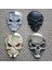 Bronzlaşmış Araç Motosiklet Logo Kafatası Amblem Rozet Araba Stil Sticker 3D Kafatası Çinko Alaşım Metal Araba Sticker (Yurt Dışından) 2