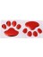 Kırmızı Araba Sticker Şık Tasarım Pati 3D Hayvan Köpek Kedi Ayı Ayak Izi Ayak Izi Çıkartması Gümüş Altın Oto Aksesuarları (Yurt Dışından) 1