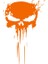 Turuncu 22*15CM Punisher Kafatası Sticker 3D Araba Sticker ve Decal Araba Kan Vinyl Yansıtıcı Sticker Araba Tasarım Aksesuarları Stickerler (Yurt Dışından) 1