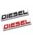 Beyaz Araç Sticker Dizel Logo Rozeti Amblemi 3D Metal Araç Etiketleri Seat Bmw Audi Jeep Honda Ford Opel Passat Peugeot Kıa Araç Tasarımı (Yurt Dışından) 3