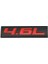 4.6l Etiket 3D Metal 4.0l 4.6l 4.7l 5.0l 5.3l 5.7l Araba Amblemi Bagaj Sticker Etiket Bmw Chevrolet Ford Dodge Toyota Honda Gmc Audi Hyundai - (Yurt Dışından) 1