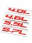 4.6l Etiket 3D Metal 4.0l 4.6l 4.7l 5.0l 5.3l 5.7l Araba Amblemi Bagaj Sticker Etiket Bmw Chevrolet Ford Dodge Toyota Honda Gmc Audi Hyundai - (Yurt Dışından) 3