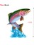 1 Parça Tarzı Uzunluk 20CM Üç Ratels FC68 Serin Atlayan Turna ve Sazan 3D Balık Duvar Sanatı Sticker Çıkartma Araba Bisiklet Motosiklet Oda Için (Yurt Dışından) 4