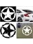 Siyah 1 Adet Beş Köşeli Yıldız Araba Stickerları 15CM*15CM Ordu Yıldızı Grafik Çıkartmaları Motosiklet Araba Gövde Pencere Çıkartmaları Vinil Araba Stil Kaplama Sıcak (Yurt Dışından) 5