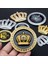 S Yuvarlak Gümüş Toyota Mını Jeep Renault Bmw Opel Peugeot Honda Için Araba Taç Tasarımı Araba Stickerları Modifiye Araba Logosu Süsleme Oto Aksesuarları (Yurt Dışından) 3