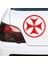 6x6 cm CS-137# Araba Üzerinde Farklı Boyutlarda Gürcü Haçı Komik Araba Sticker ve Dekal Beyaz Siyah Vinil Otomobil Araba Sticker'ı (Yurt Dışından) 3