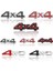 Kırmızı Araba Sticker 4x4 4WD Logo Trim Ön Kaput Izgara Amblemi Arka Bagaj Araba Çıkartmaları Audi Mitsubishi Nissan Toyota Mercede Bmw Için (Yurt Dışından) 2
